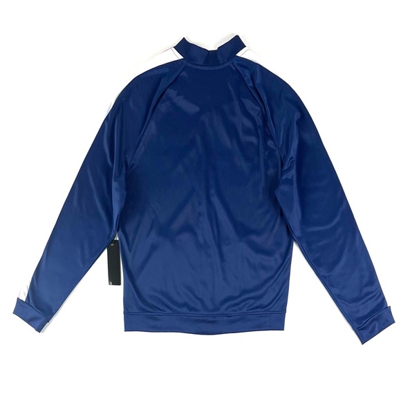 Bebe Sport Tricot Crystal Logo Navy Striped Track Jacket - Picture 6 of 13